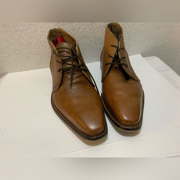 Giorgio Brutini Mens Norsten Leather Oxford Dress Ankle Boot Tan Size 11.5 - Picture 1 of 16